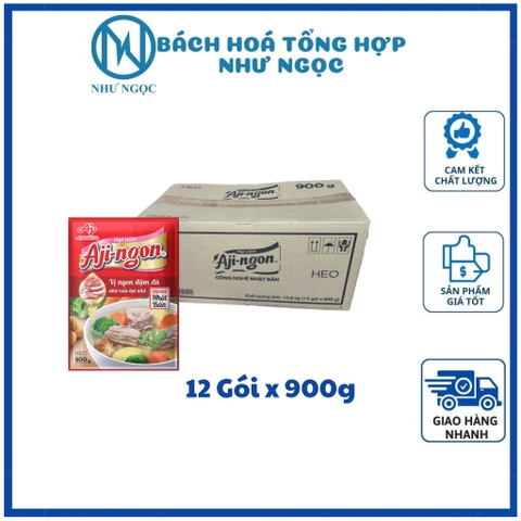 Thùng - Bột Gà Lon/ Hạt Nêm Aji-ngon 900g - Bách Hóa Tổng Hợp Như Ngọc