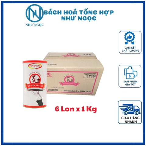 Thùng - Bột Gà Lon/ Hạt Nêm Aji-ngon 900g - Bách Hóa Tổng Hợp Như Ngọc