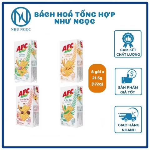 THÙNG 16 HỘP Bánh Quy AFC 172g Các Vị - Bách Hóa Tổng Hợp Như Ngọc