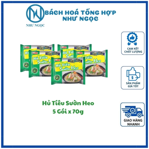 COMBO 5 GÓI - Hủ Tiếu Nhịp Sống Gói 70g - Bách Hóa Tổng Hợp Như Ngọc