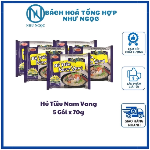 COMBO 5 GÓI - Hủ Tiếu Nhịp Sống Gói 70g - Bách Hóa Tổng Hợp Như Ngọc
