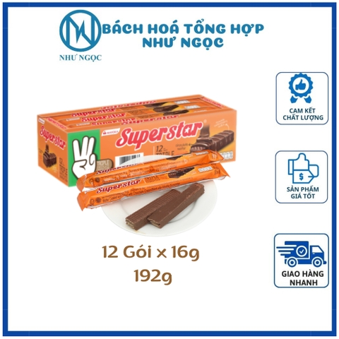 Bánh Xốp Socola Superstar Hộp 192g
