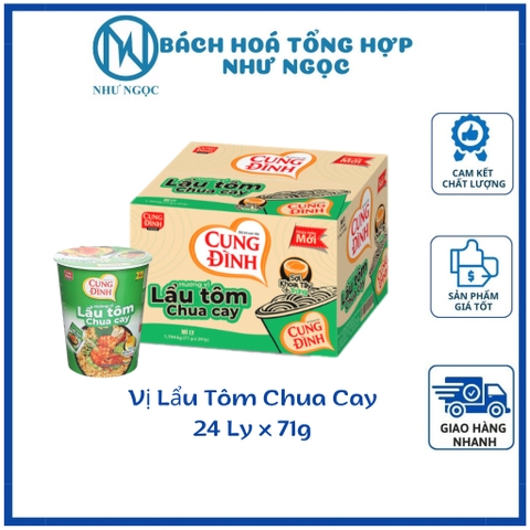Mì Ly Khoai Tây Cung Đình Lẩu Tôm Chua Cay Ly 71g