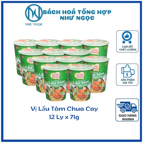 Mì Ly Khoai Tây Cung Đình Lẩu Tôm Chua Cay Ly 71g