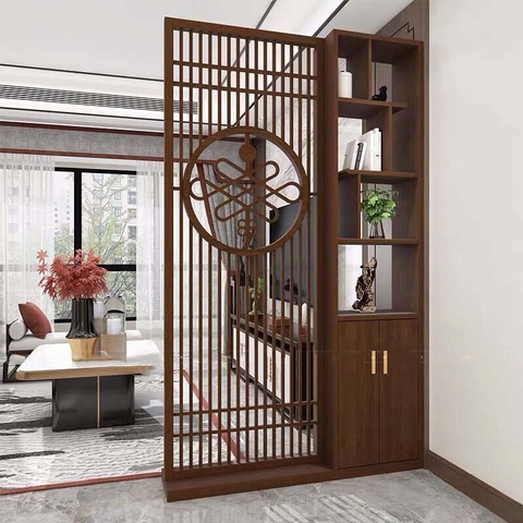 VÁCH TRANG TRÍ GỖ CÔNG NGHIỆP MDF MÀU NÂU VÂN GỖ THIẾT KẾ TINH TẾ - VCNC 16