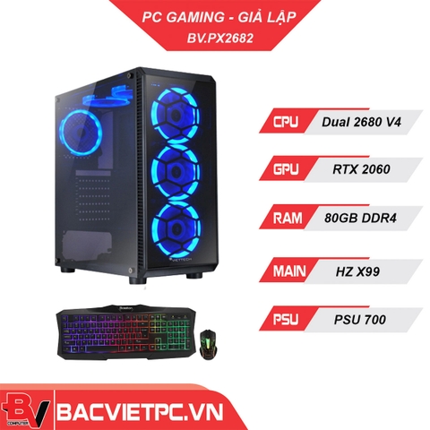 PC GIẢ LẬP NOX DUAL E5 2680V4 | RAM 80GB | RTX2060 | NVME 256GB