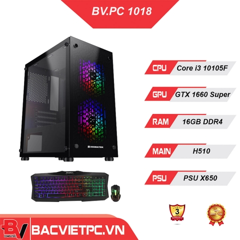 PC GAMING - ĐỒ HỌA INTEL CORE I3-10105F |RAM 16GB | GTX 1660 SUPER | SSD240G