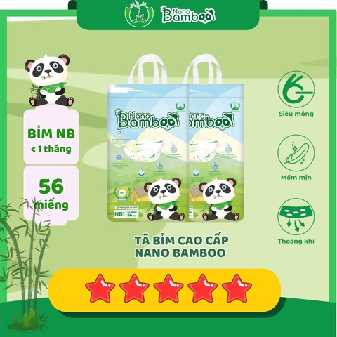 Bỉm dán Sơ Sinh NB - NANO BAMBOO (56 miếng)