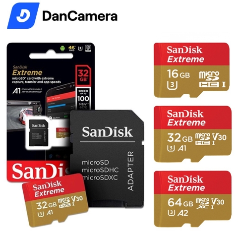 Thẻ nhớ Sandisk Extreme chính hãng tốc độ đọc, ghi cao | Chuyên dụng cho camera hành động GoPro, Insta360, điện thoại