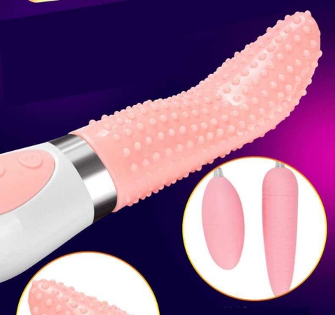 Lưỡi Rung Tình Yêu Có Gai Kèm Trứng Rung 2 Đầu Sạc Pin USB – Đồ Chơi Tình Dục Giá Rẻ Siêu Mạnh, Làm Nàng Sướng Rên Rỉ Không Ngừng