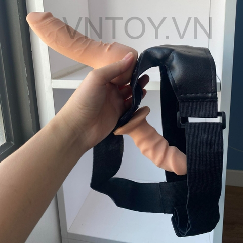 Dương vật giả 2 đầu có dây đeo dành cho les