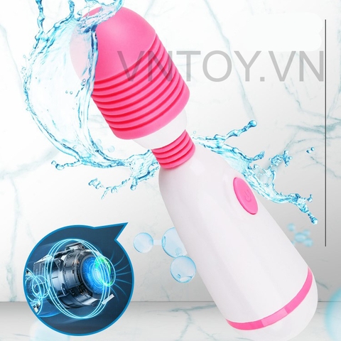 Chày rung âm đạo cầm tay đầu xoay Silicon 10 chế độ sạc Pin