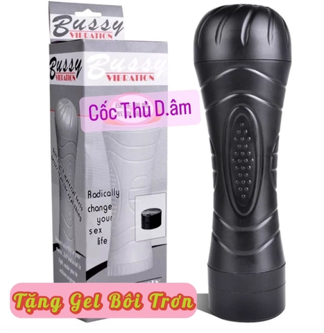 Cốc âm đạo đèn pin Bussy Vibration thủ dâm nam 8 chế độ rung