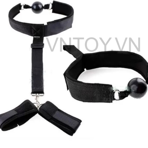 Đồ chơi BDSM Set trói còng tay bịt miệng