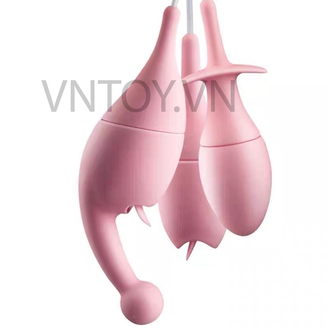 Trứng rung tình yêu 3 đầu lưỡi liếm gắn hậu môn