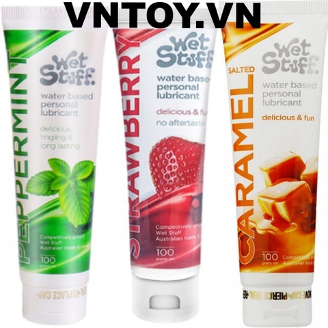 Gel bôi trơn Wet Stuff vị Caramel - Dâu - Bạc hà chính hãng 100g