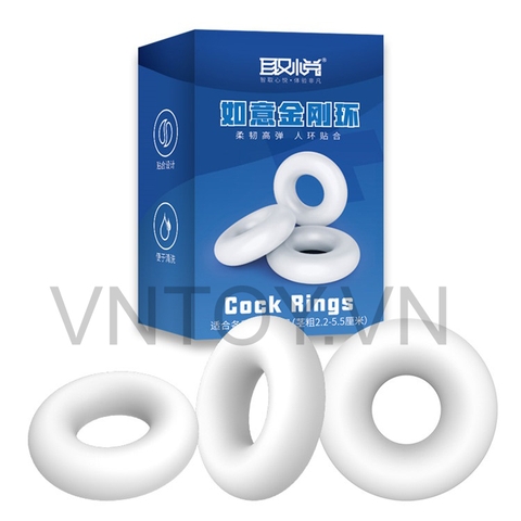 Vòng đeo Cock Rings chống xuất tinh sớm đặc - Hộp 3 cái