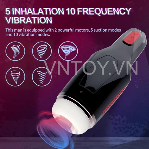 Máy thủ dâm bú mút tự động 10 chế độ rung cao cấp