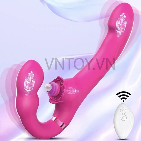 Máy rung âm đạo điều khiển từ xa kích thích 3 điểm