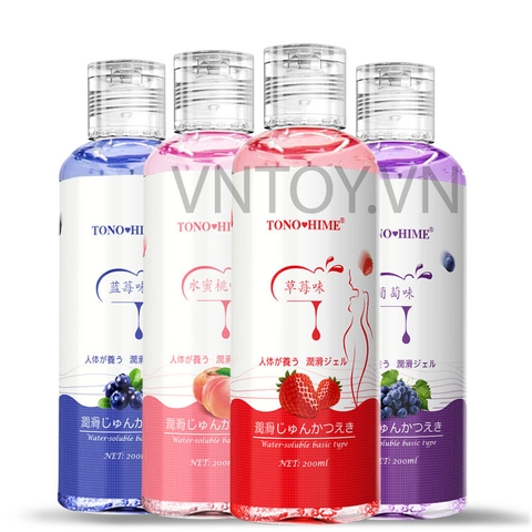 Gel bôi trơn Tono Hime hương trái cây Đào Dâu Nho Việt Quất