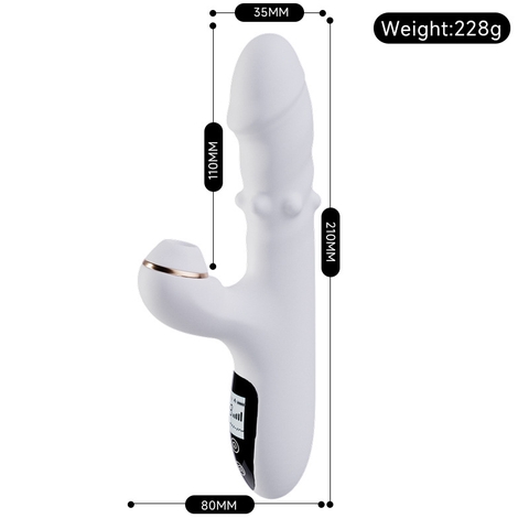 Máy Massage Cao Cấp Rung Thụt Tự Động Bi Silicon Sưởi Ấm 9 Chế Độ