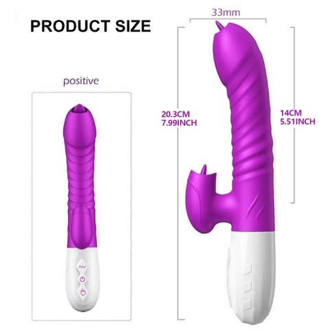 Máy Massage Rabbit 3 Chiều Rung Thụt Liếm Đa Chế Độ Cao Cấp