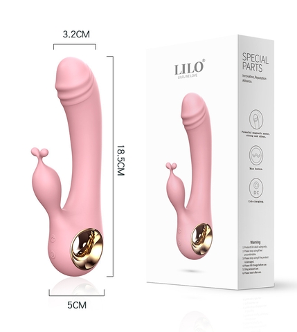 Máy Rung Thỏ Điểm G 2-in-1 Rung Mạnh Thiết Kế Cong Ôm Sát