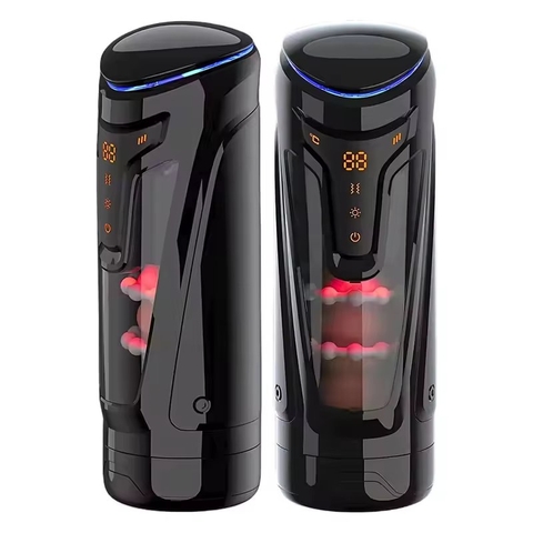 Máy Thủ Dâm JIUUY Đa Năng Rung Rên Thụt Sưởi Ấm Màn Hình LED Cao Cấp