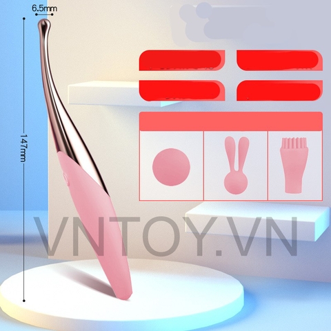 Bút rung 4 đầu thay thế sạc pin cao cấp