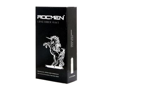 Bao cao su Rocmen Long Shock Đen 4in1