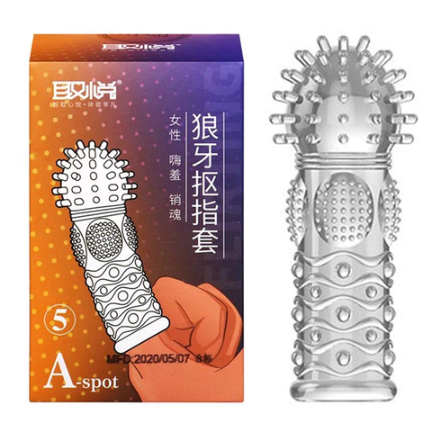 Bao cao su ngón tay dài Aichao G-spot - Gai nổi lớn - Hộp 1 cái