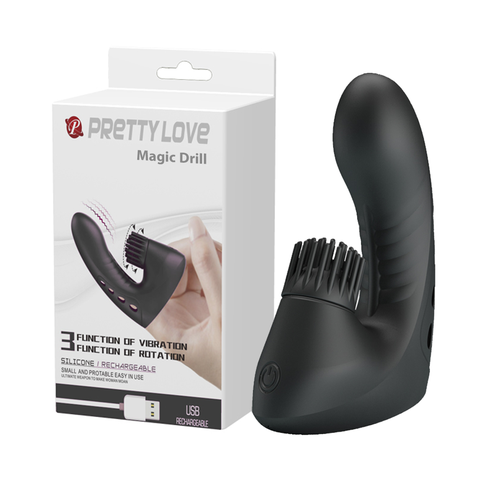 Ngón tay 3 chế độ rung xoay, dùng sạc - Pretty Love Magic Drill