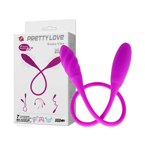 Trứng rung 2 đầu 7 chế độ rung, dùng sạc - Pretty Love Snaky Vibe