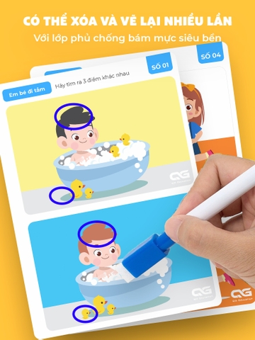 Thẻ rèn luyện sự tập trung - Tìm điểm khác biệt - Phù hợp độ tuổi từ 2 ~ 8 tuổi
