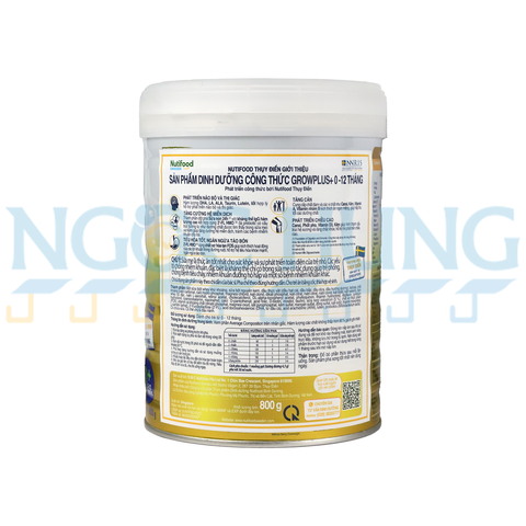 Sữa bột Nutifood GrowPlus+ Vàng 0+ ( sữa non) 800g