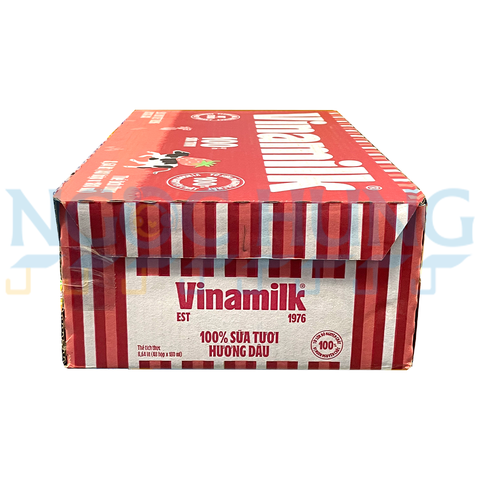 Sữa tươi tiệt trùng Vinamilk 100% hương dâu 180ml