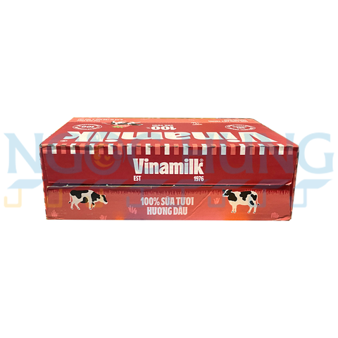 Sữa tươi tiệt trùng Vinamilk 100% hương dâu 180ml
