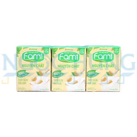 Sữa nước Vinasoy Fami đậu nành hộp 200ml