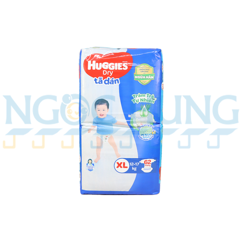 Tã dán Huggies Dry size XL 62 miếng (11-17kg)