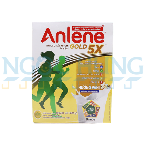 Anlene Gold 5X hộp giấy 1.2kg