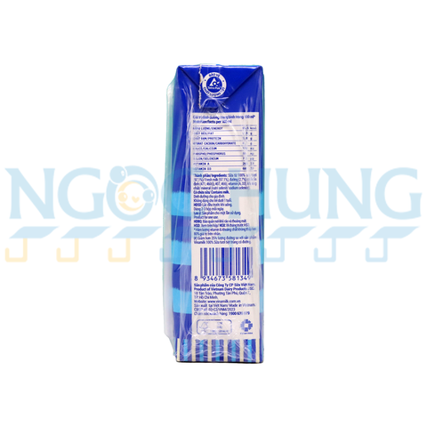 Sữa nước Vinamilk 100% ít đường 180ml