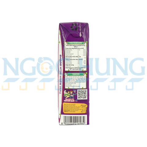 Sữa tươi trái cây Nuvi vị Nho 180ml