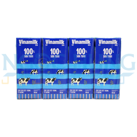 Sữa nước Vinamilk 100% ít đường 180ml