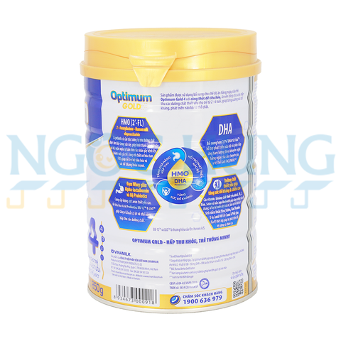 Sữa bột Vinamilk Optimum Gold HMO 4 850g (2-6 tuổi)