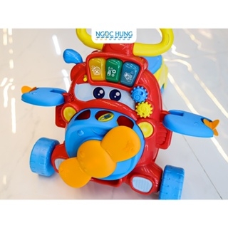 Xe tập đi cho bé kết hợp xe chòi chân thả khối Winfun 0875-01 (có nhạc)