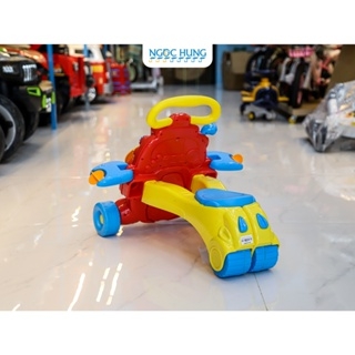 Xe tập đi cho bé kết hợp xe chòi chân thả khối Winfun 0875-01 (có nhạc)