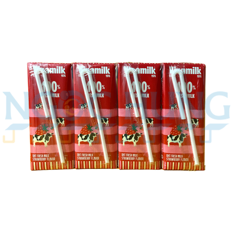 Sữa tươi tiệt trùng Vinamilk 100% hương dâu 180ml