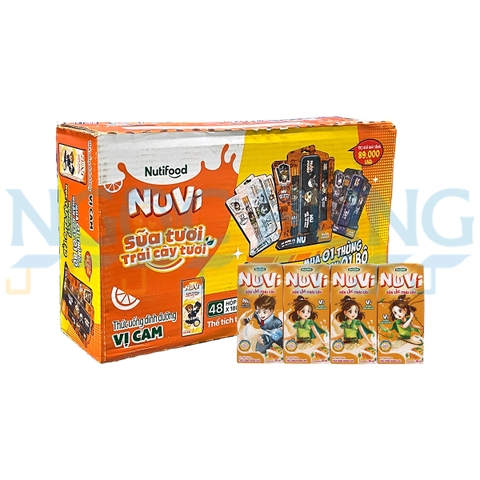 Sữa tươi trái cây Nuvi vị Cam 180ml