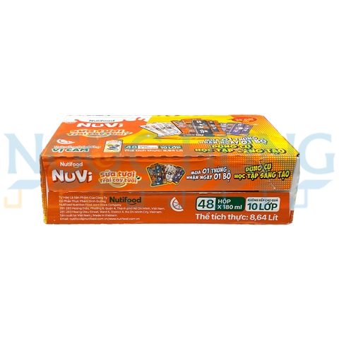 Sữa tươi trái cây Nuvi vị Cam 180ml