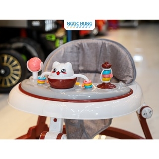Xe tập đi tròn cho bé 605T (có nhạc đèn, có bàn ăn)